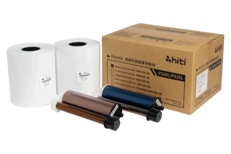 HITI P525L 미디어 인화지 · 4×6 사이즈 · 2롤 / 1BOX